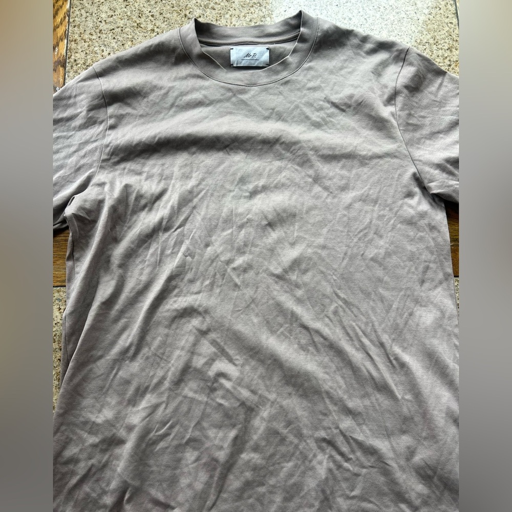 Men's Crew Neck T-Shirt in Light Brown